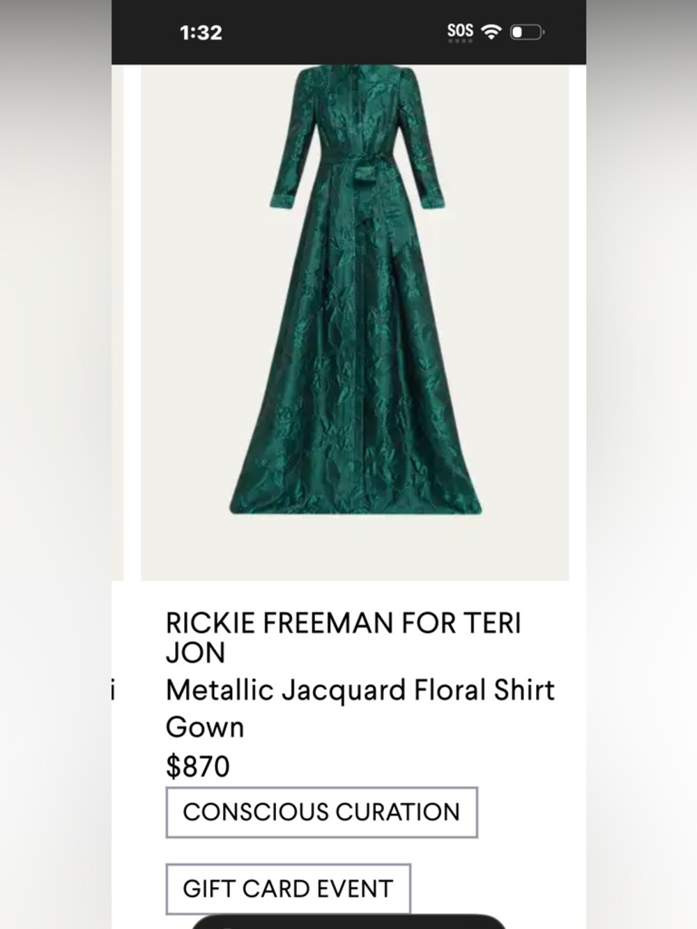 Nwt  Rickie Freeman for Teri Jon gown Sz 10 - Picture 5 of 6